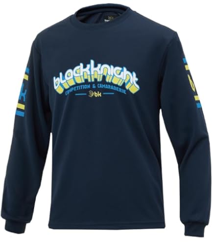 ウェア T ブラック ナイト] バドミントンウェア Tシャツ 長袖 メンズ ドライ